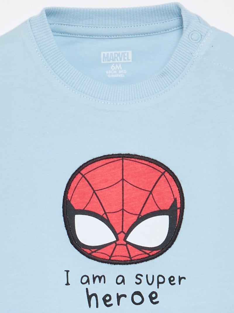 T-shirt 'Marvel' de manga curta Azul - Kiabi