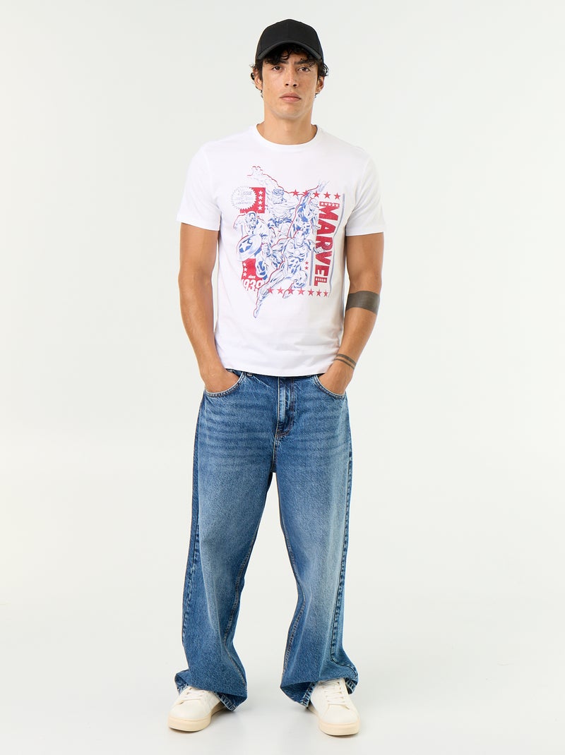 T-shirt 'Marvel' de manga curta Branco - Kiabi