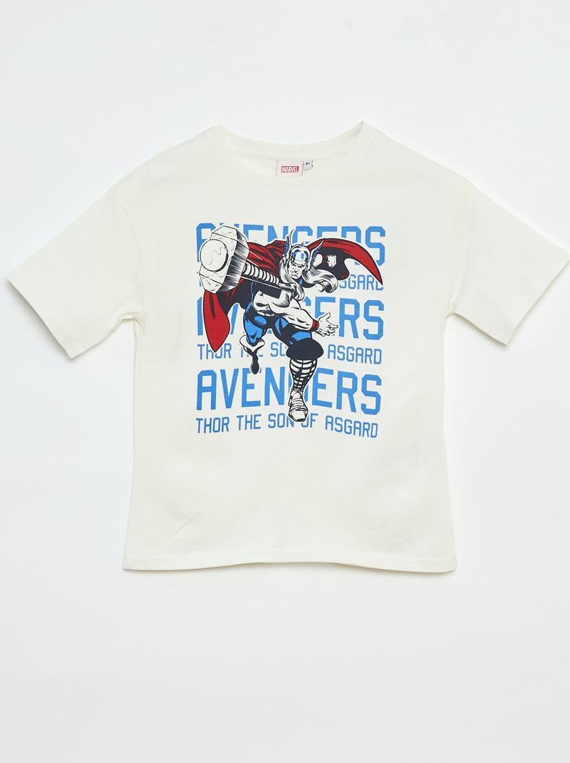 T-shirt 'Marvel' estampada de manga curta Branco - Kiabi