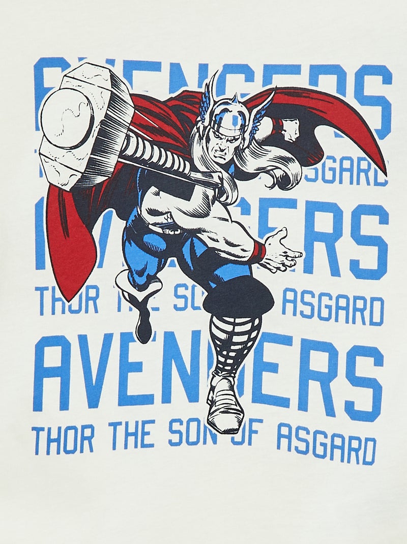 T-shirt 'Marvel' estampada de manga curta Branco - Kiabi