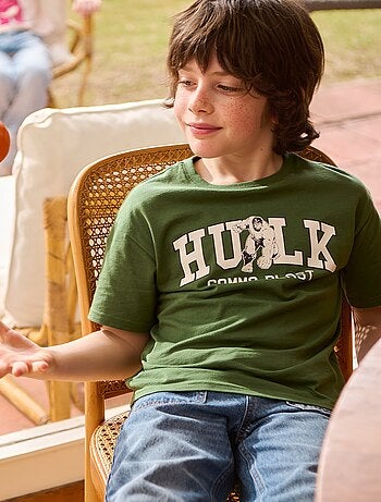 T-shirt 'Marvel' estampada de manga curta