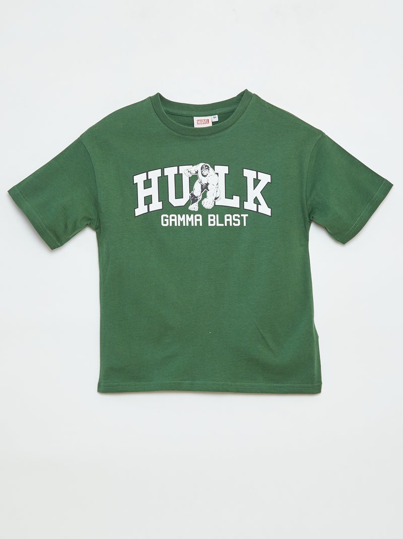 T-shirt 'Marvel' estampada de manga curta Verde - Kiabi