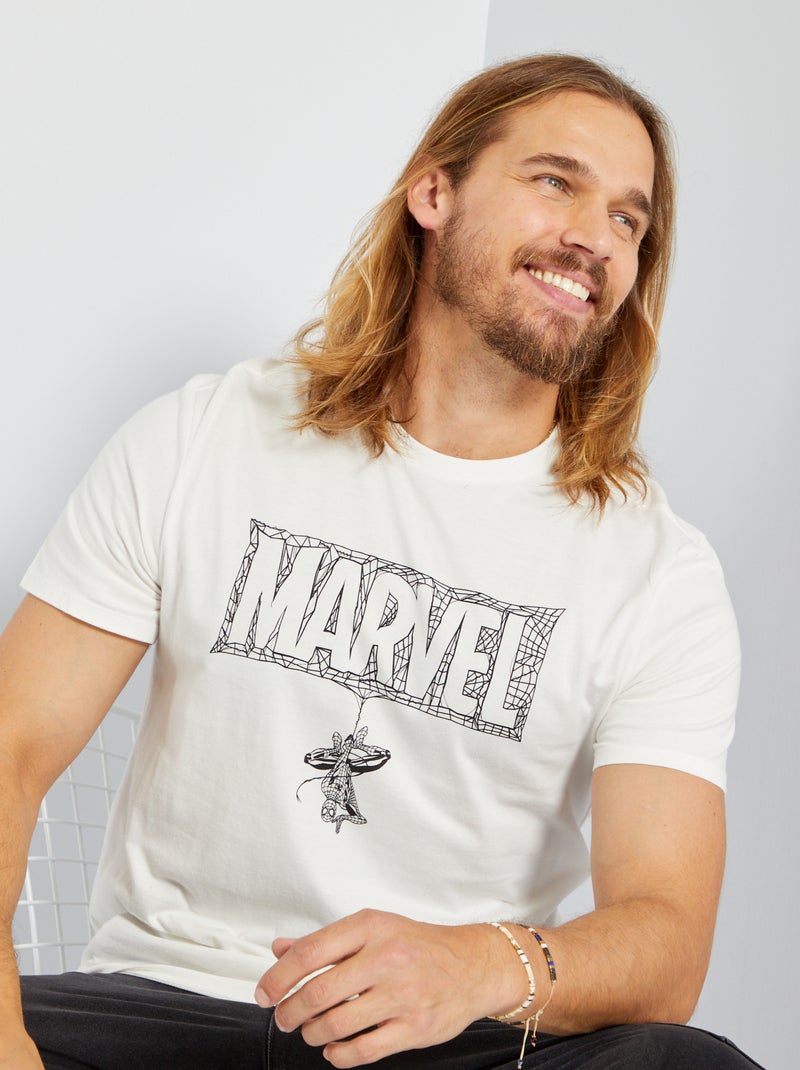T-shirt 'Marvel' 'Homem-Aranha' em jersey BRANCO - Kiabi