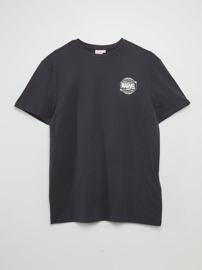 T-shirt 'Marvel' 'Iron Man' com gola redonda PRETO - Kiabi
