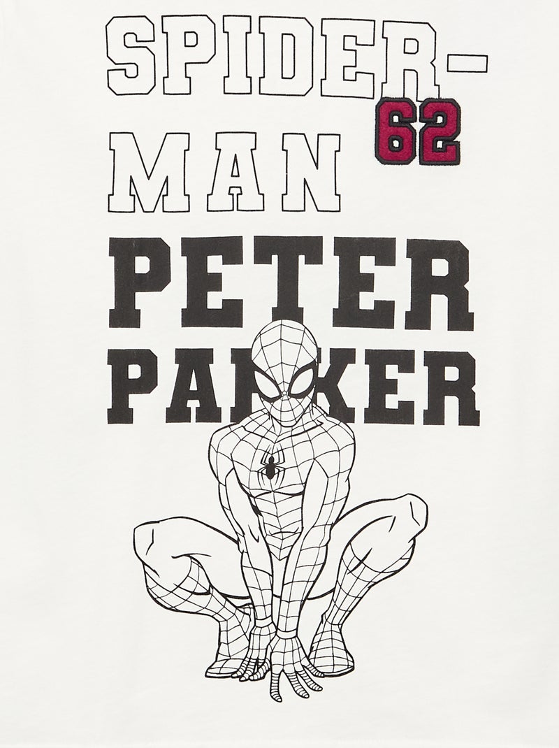 T-shirt "Marvel" "Spider-man" de manga comprida Branco - Kiabi