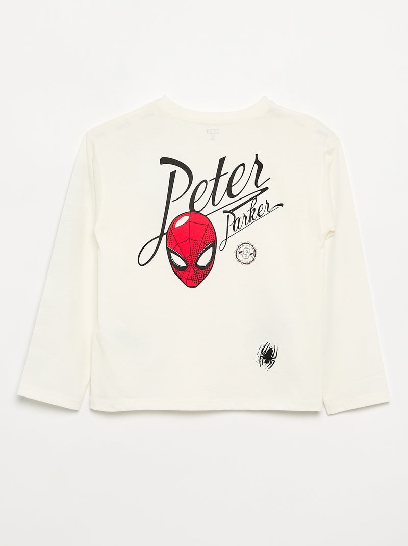 T-shirt 'Marvel' 'Spider-Man' de manga comprida Branco - Kiabi
