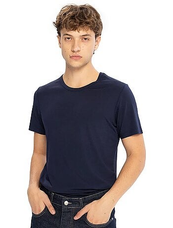 T-shirt masculina de algodão com gola redonda giesto