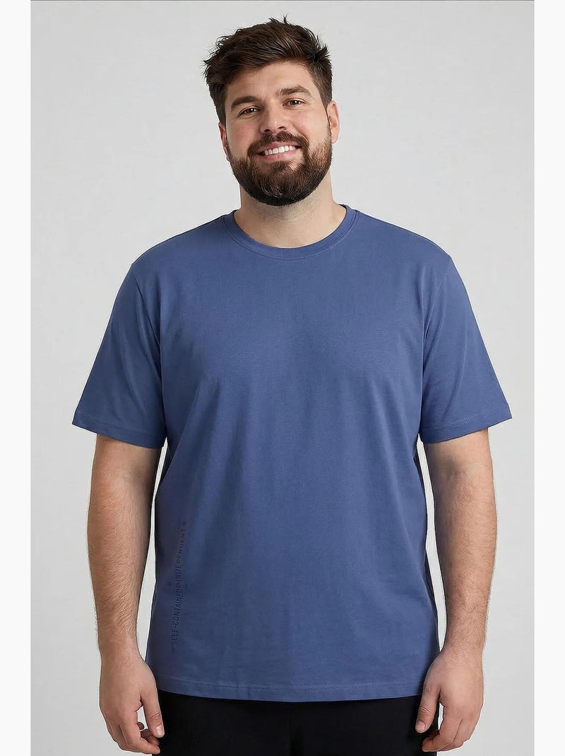 T-shirt masculina de algodão e elastano tommy Azul - Kiabi