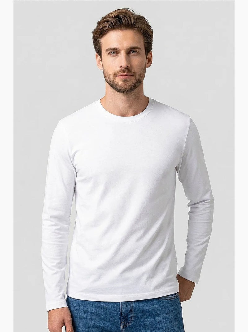 T-shirt masculina de algodão e elastano tommy Branco - Kiabi