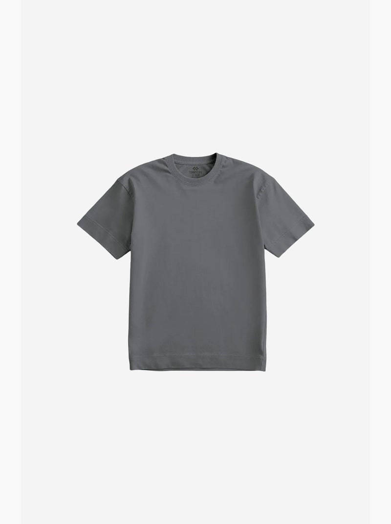 T-shirt masculina de algodão e elastano tommy Cinza - Kiabi