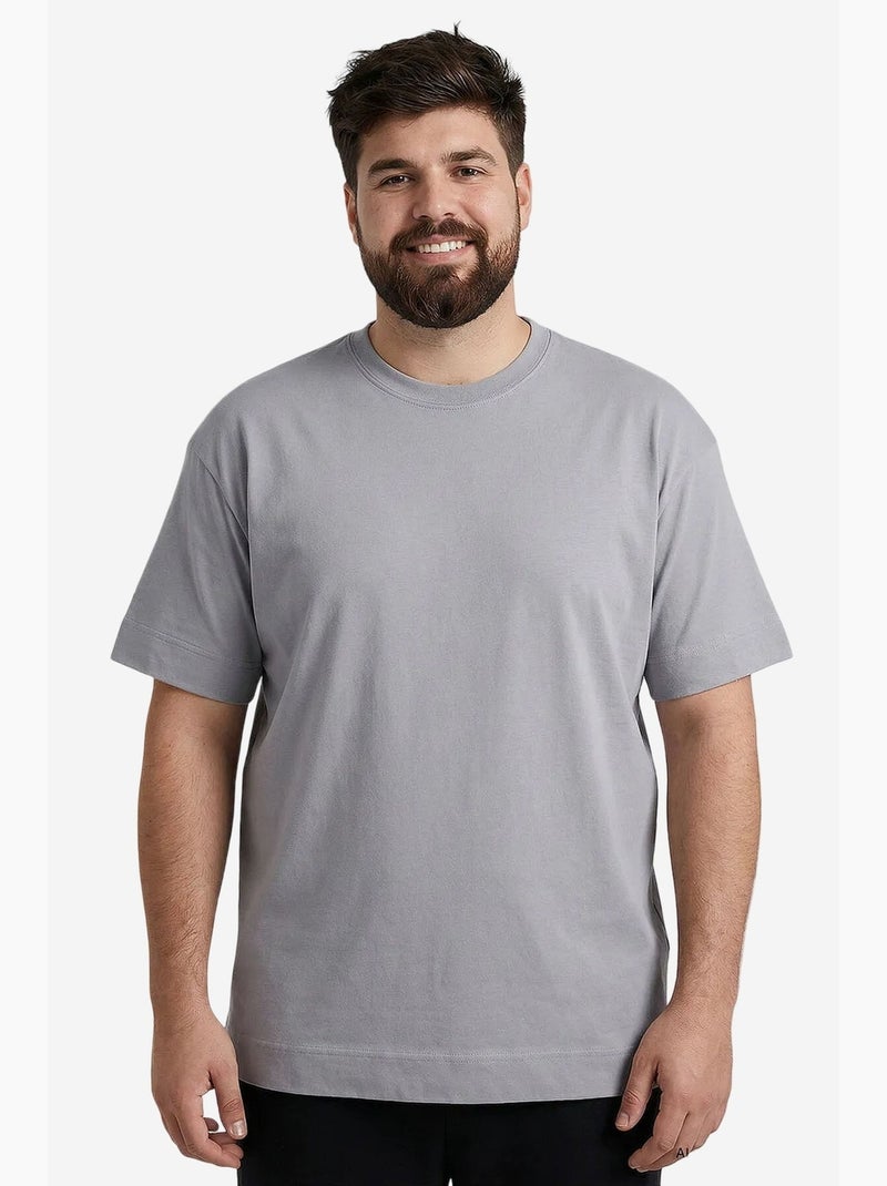 T-shirt masculina de algodão e elastano tommy Cinza - Kiabi