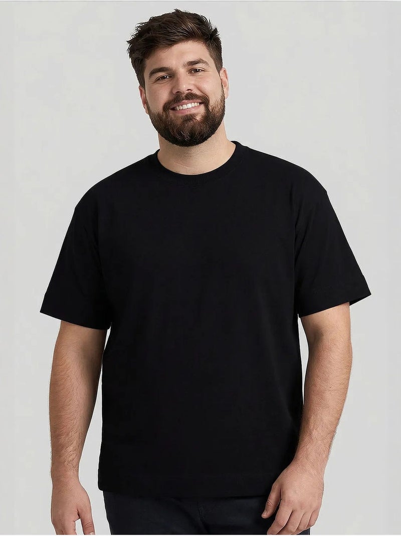 T-shirt masculina de algodão e elastano tommy Preto - Kiabi