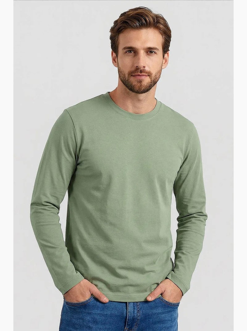 T-shirt masculina de algodão e elastano tommy Verde - Kiabi