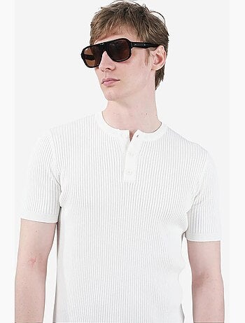 T-shirt masculina de algodão-poliéster giesto