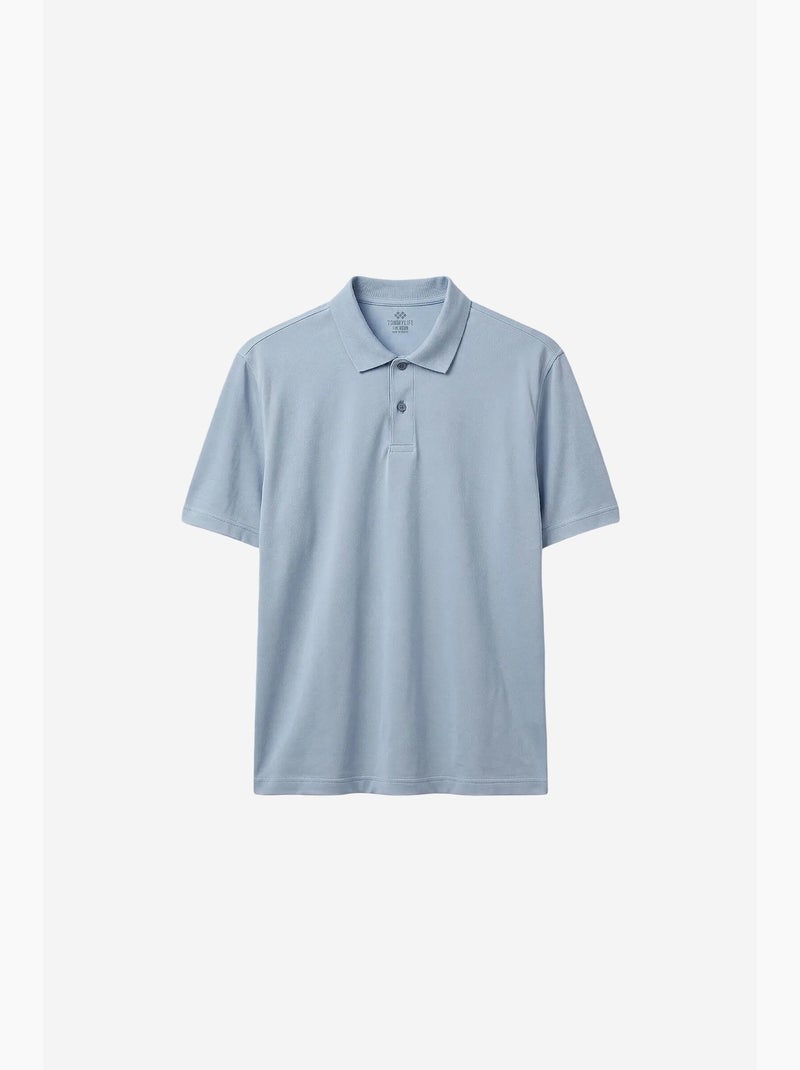 T-shirt masculina em mistura de algodão tommy Azul-céu - Kiabi