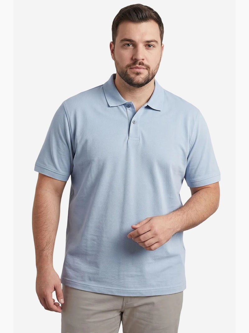 T-shirt masculina em mistura de algodão tommy Azul-céu - Kiabi
