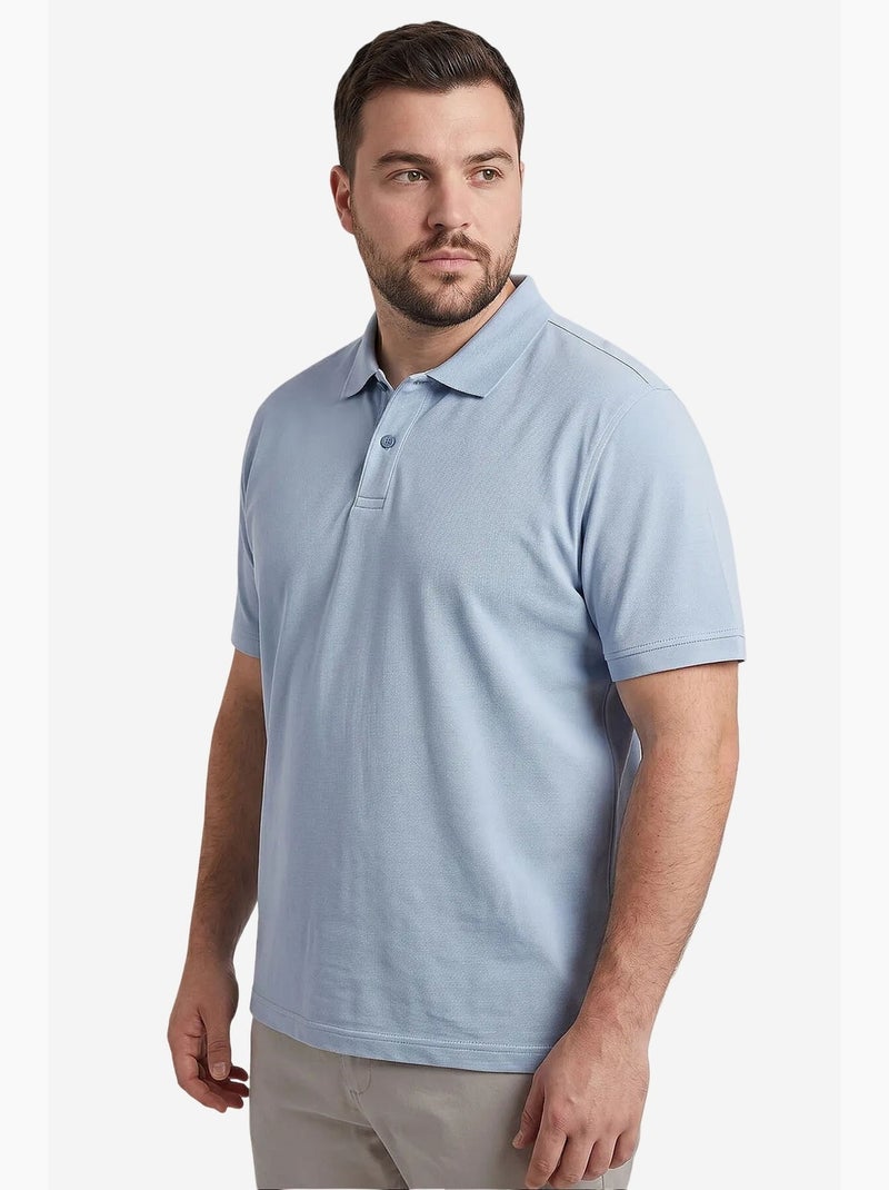 T-shirt masculina em mistura de algodão tommy Azul-céu - Kiabi