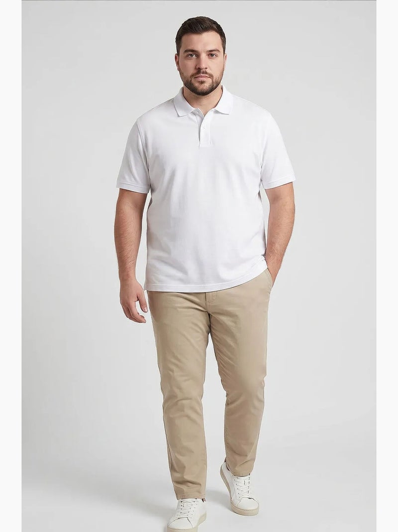 T-shirt masculina em mistura de algodão tommy Branco - Kiabi