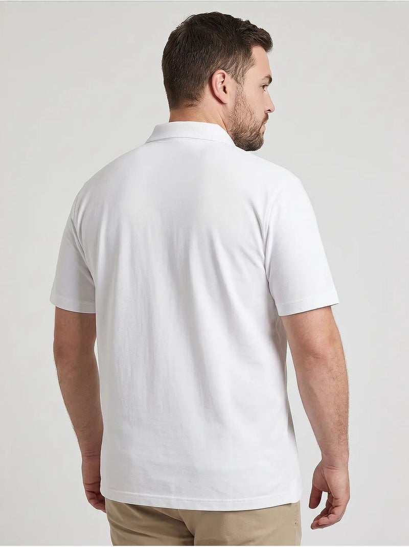T-shirt masculina em mistura de algodão tommy Branco - Kiabi