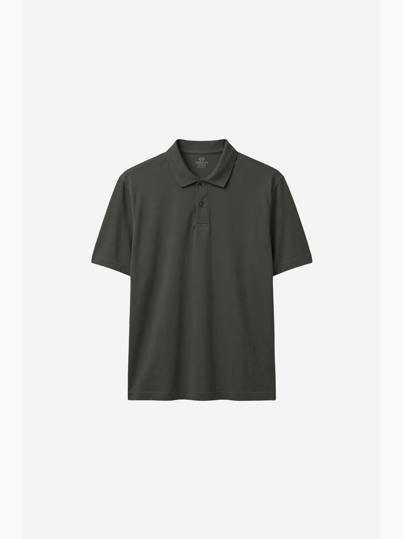 T-shirt masculina em mistura de algodão tommy Cinza-preto - Kiabi