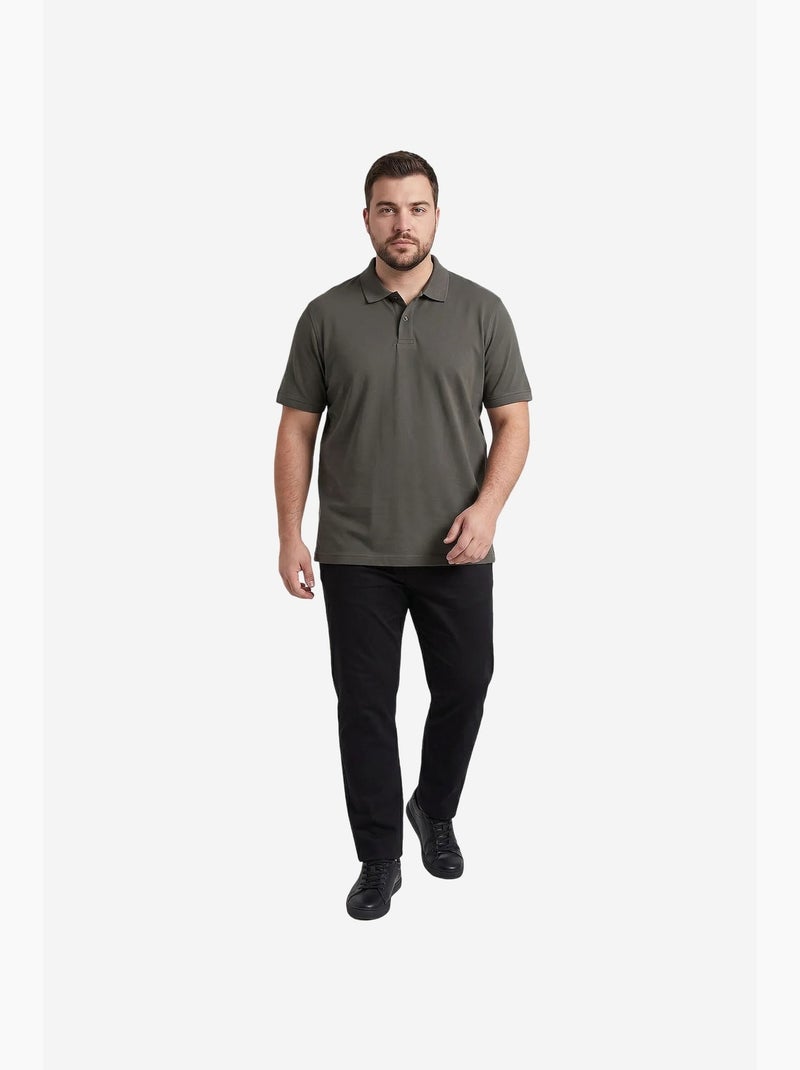 T-shirt masculina em mistura de algodão tommy Cinza-preto - Kiabi