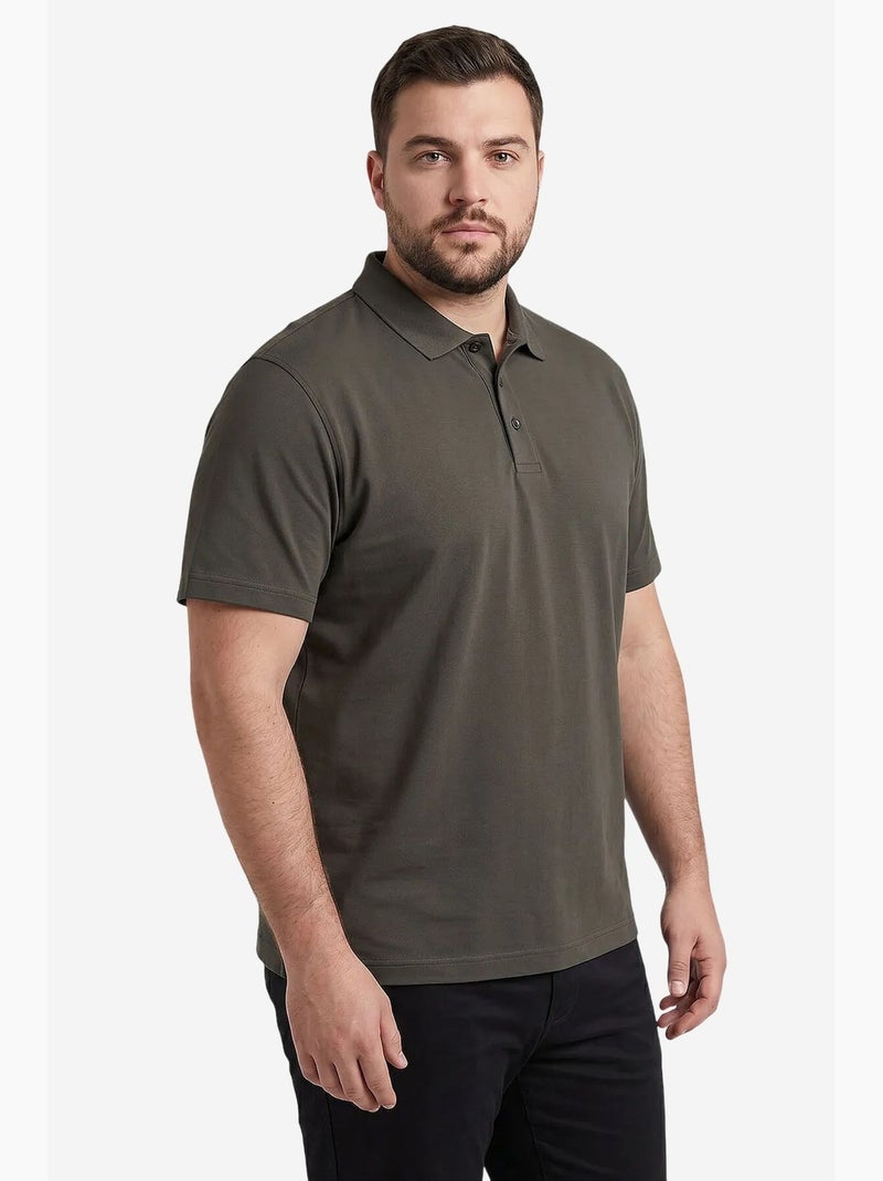T-shirt masculina em mistura de algodão tommy Cinza-preto - Kiabi
