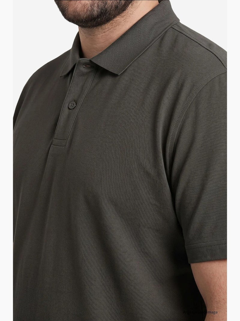 T-shirt masculina em mistura de algodão tommy Cinza-preto - Kiabi