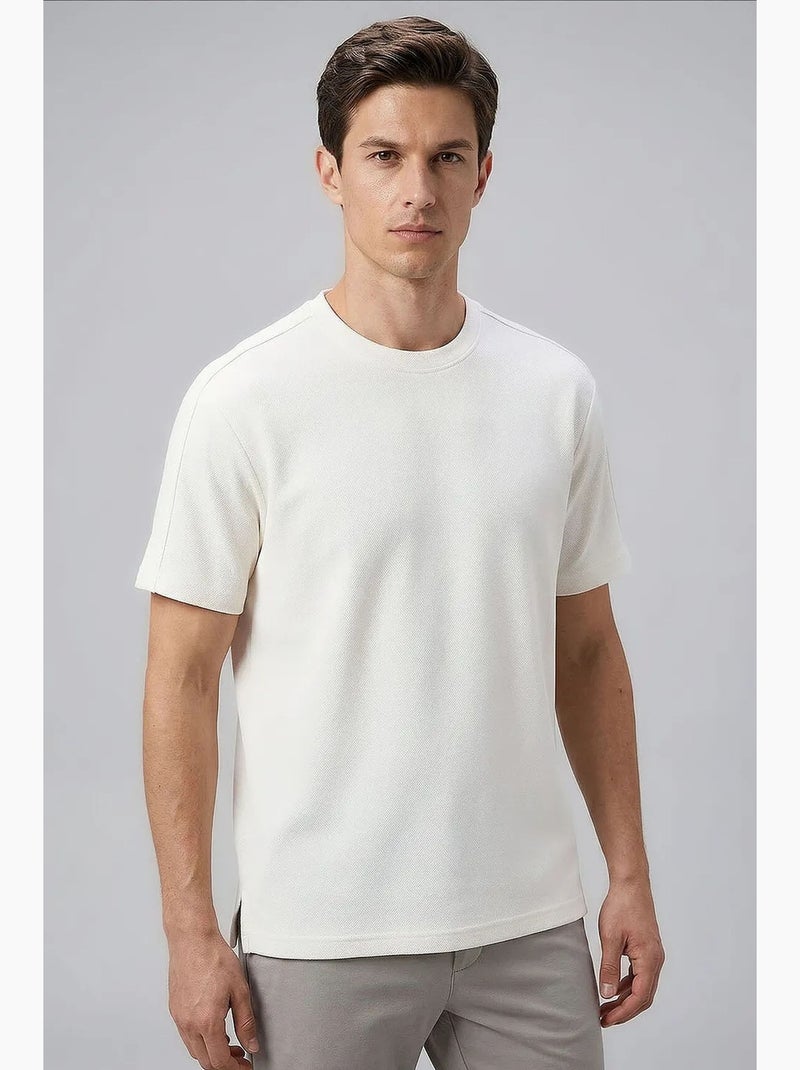 T-shirt masculina em mistura de viscose tommy Branco - Kiabi