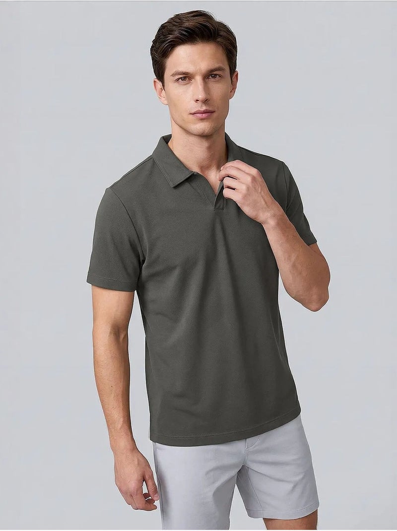 T-shirt masculina em mistura de viscose tommy Cinza escuro - Kiabi