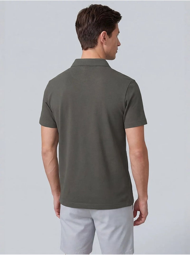 T-shirt masculina em mistura de viscose tommy Cinza escuro - Kiabi