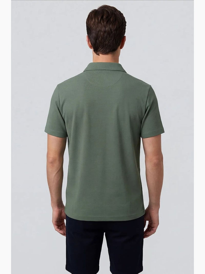 T-shirt masculina em mistura de viscose tommy Verde cáqui - Kiabi