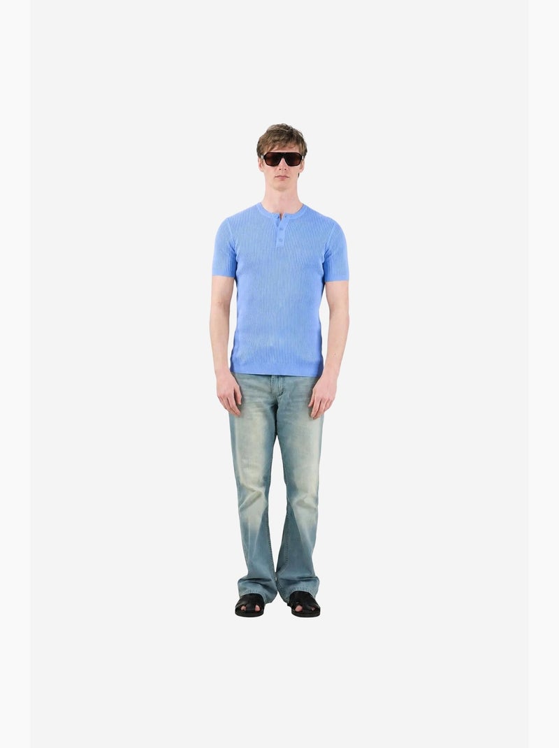 T-shirt masculina giesto Azul-céu - Kiabi
