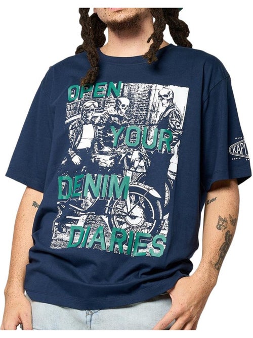 T-shirt Masculina Kaporal VORTOH Azul Marinho - Kiabi