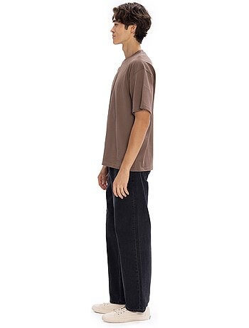 T-shirt masculina lisa de algodão com gola redonda giesto