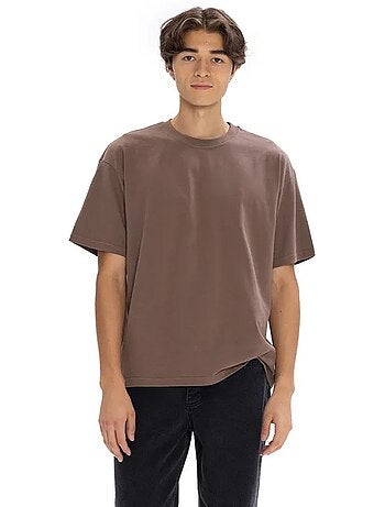 T-shirt masculina lisa de algodão com gola redonda giesto
