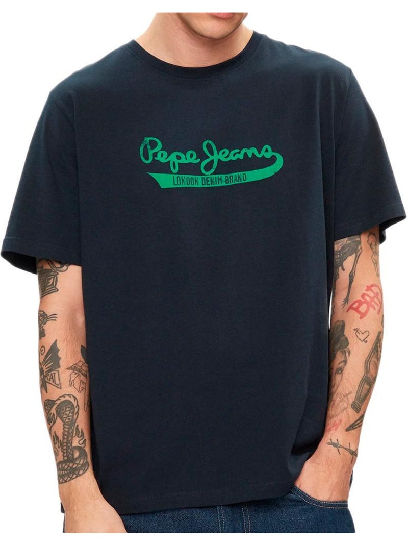 T-shirt Masculina Pepe Jeans Claude Azul Marinho Azul-marinho - Kiabi