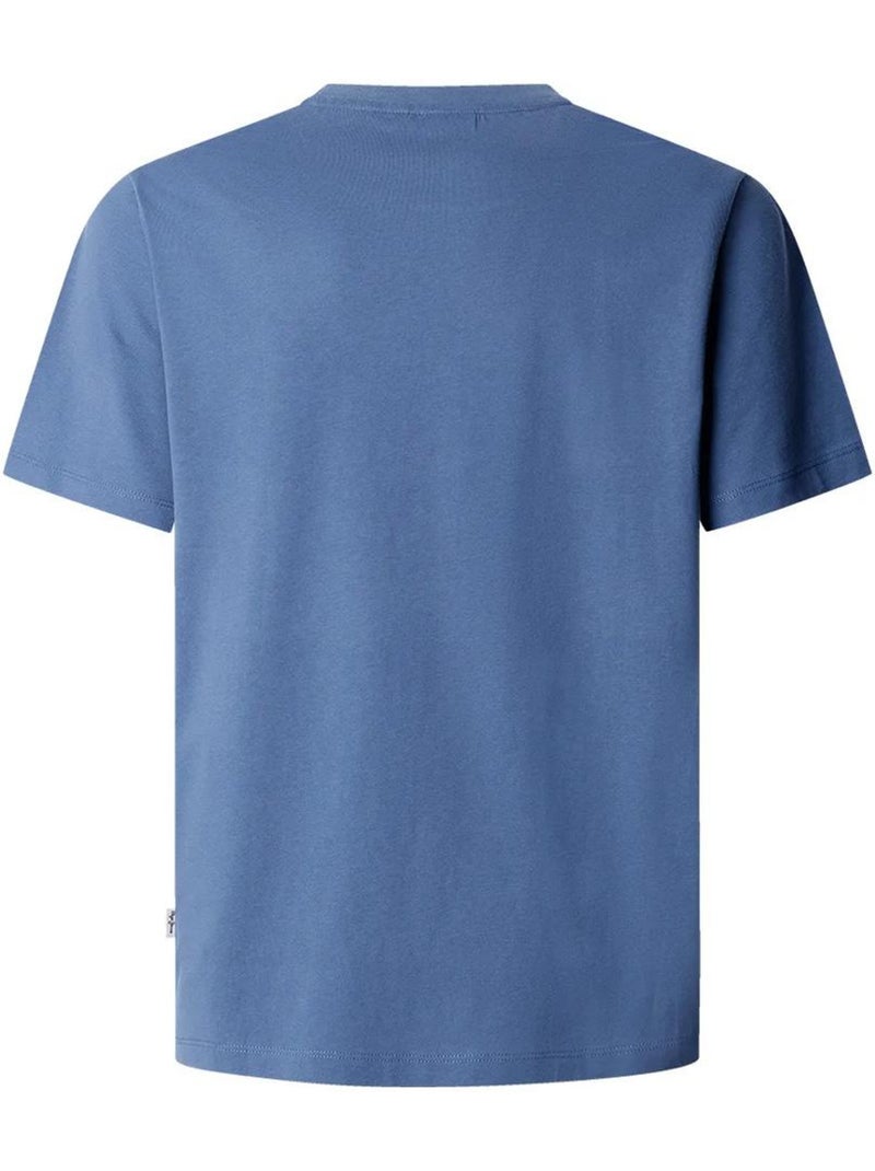 T-shirt masculina pepe jeans connor azul royal com contraste Azul - Kiabi