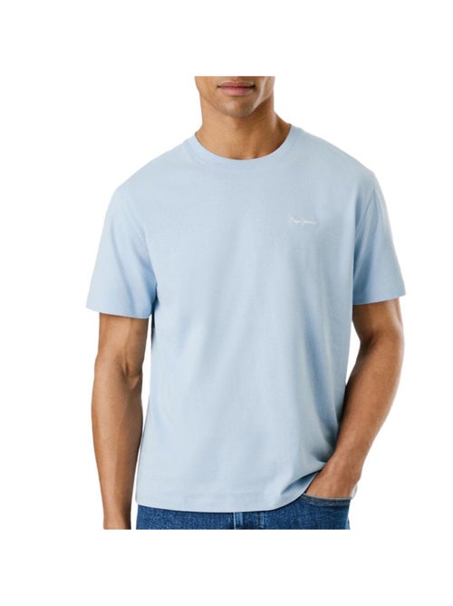 T-shirt Masculina Pepe Jeans Connor com Contraste Azul - Kiabi T-shirt Masculina Pepe Jeans Connor com Contraste Azul - Kiabi