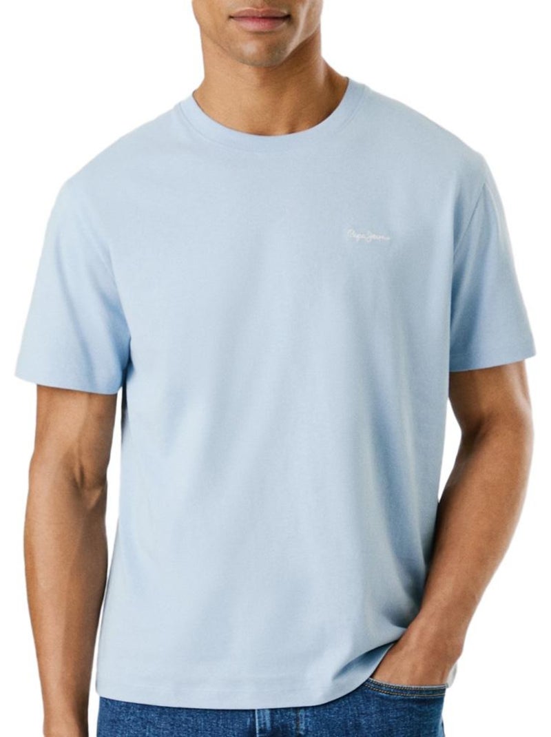 T-shirt Masculina Pepe Jeans Connor com Contraste Azul Azul - Kiabi