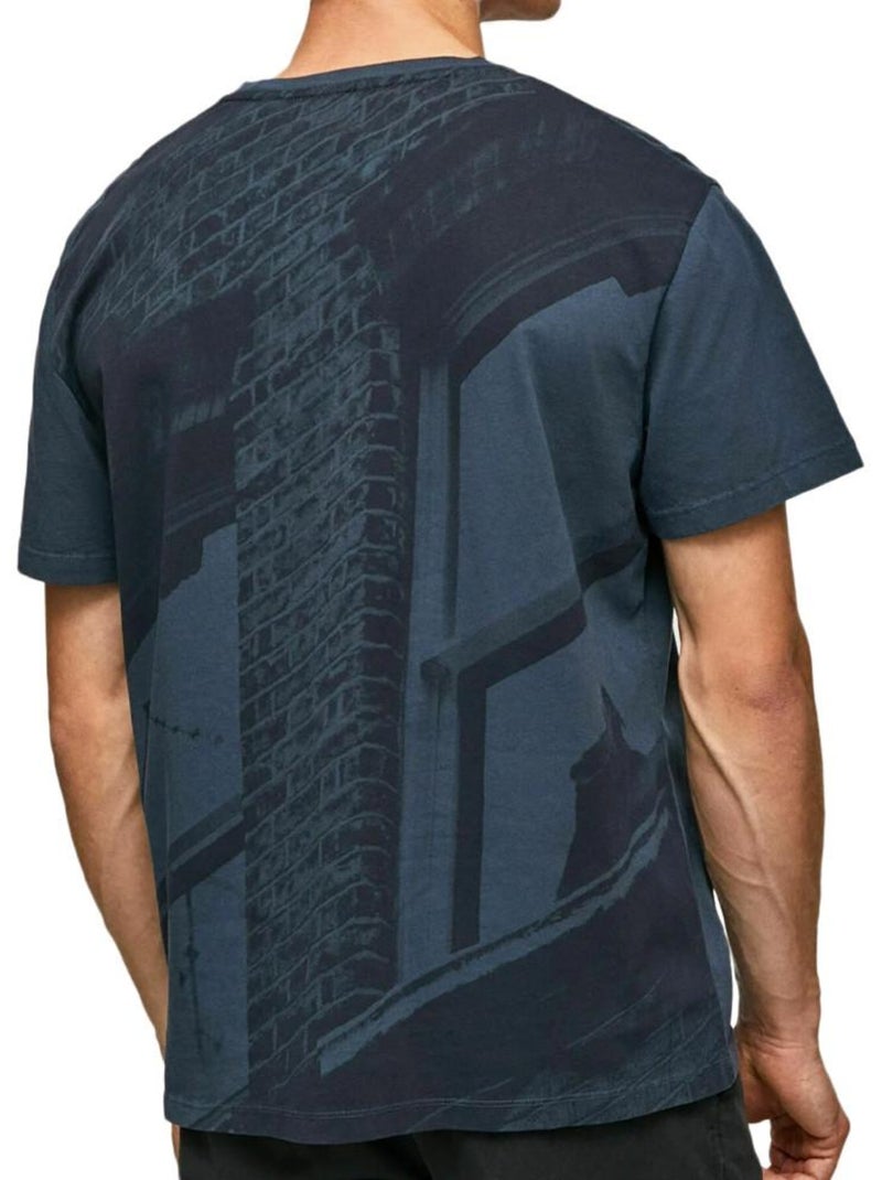 T-shirt Masculina Pepe Jeans Raevon Azul Marinho Azul-marinho - Kiabi