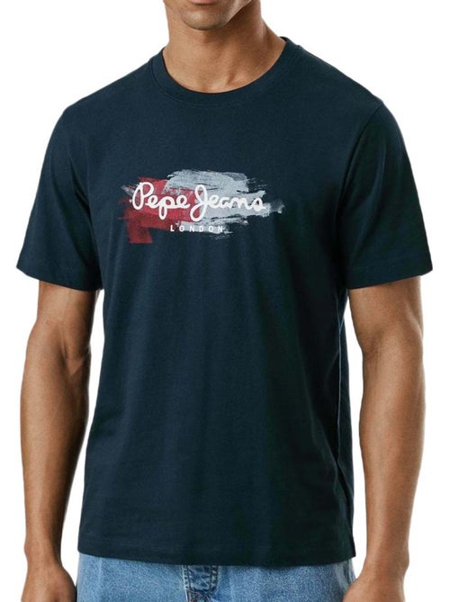 T-Shirt Masculina Pepe Jeans Trey Azul Marinho - Kiabi
