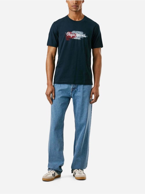 T-Shirt Masculina Pepe Jeans Trey Azul Marinho - Kiabi