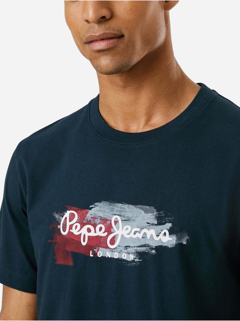 T-shirt masculina pepe jeans trey azul marinho Azul - Kiabi