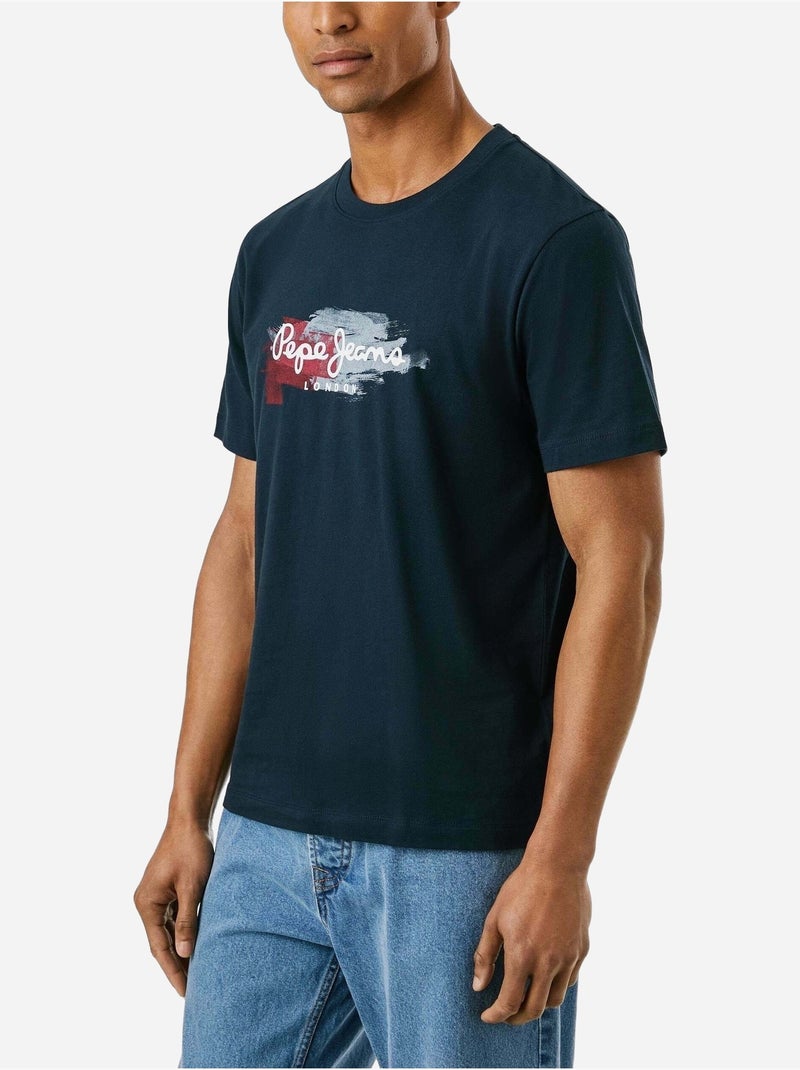 T-shirt masculina pepe jeans trey azul marinho Azul - Kiabi
