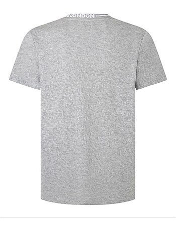 T-shirt masculina pepe jeans warian pm509117 cinzenta