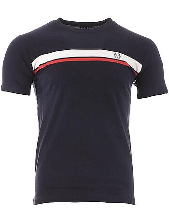 T-shirt masculina sergio tacchini stripe a azul marinho