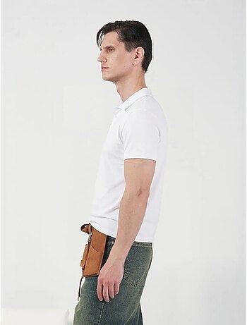 T-shirt masculina slim fit de algodão com gola redonda giesto