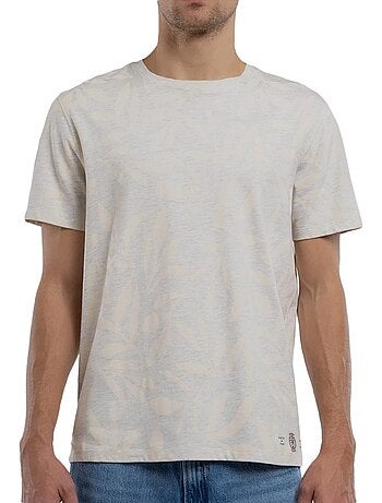 T-shirt teddy smith areski para homem bege/bordô