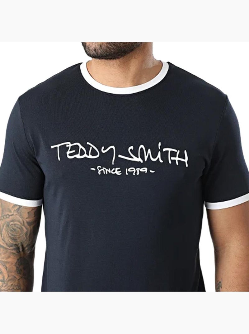 T-shirt masculina teddy smith ticlas azul marinho Azul-marinho - Kiabi