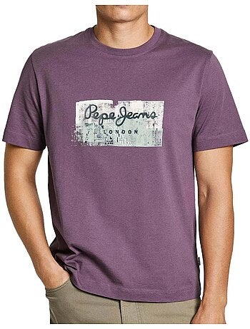 T-shirt verde masculina pepe jeans connor